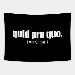 Quid Pro Quo - Typographic Design Tapestry