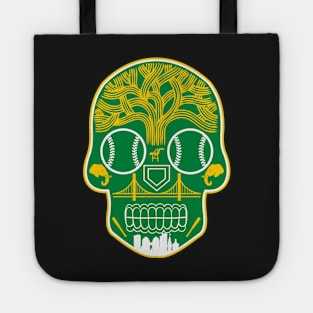 Kelly Green Oakland Sugar Skull Tote