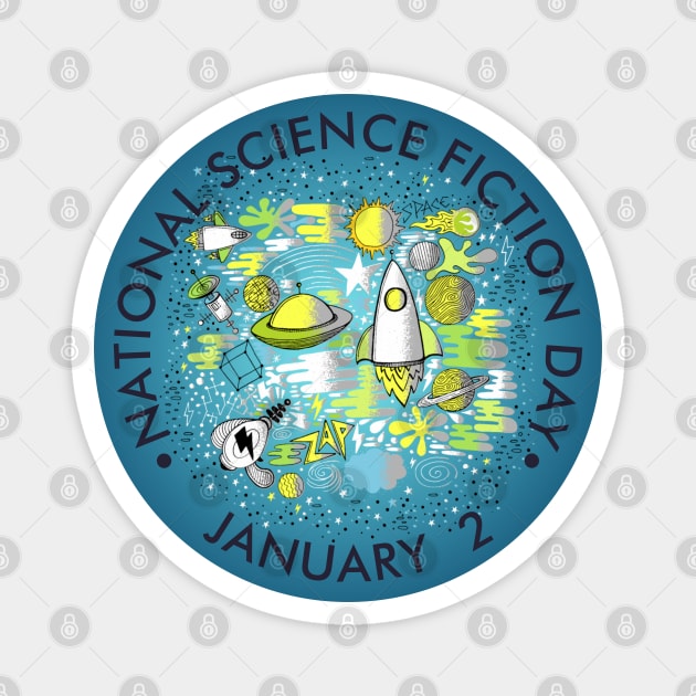 National Science Fiction Day Magnet by HolidayBug