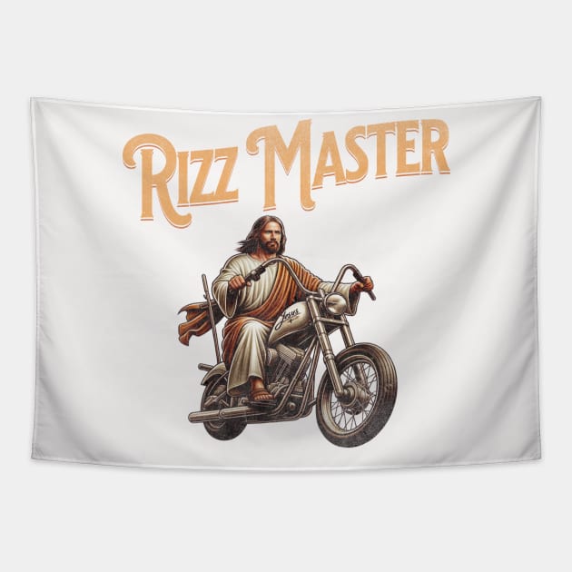 Rizz Master Jesus Christ is Rizzin' Funny Easter 2024 Tee He is Rizzin' Tapestry by sarcasmandadulting
