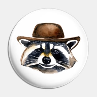 Cowboy Raccoon Pin