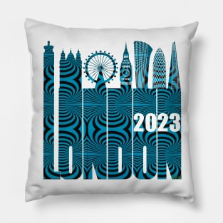 London Skyline 2023 - Optical Wormhole Pillow