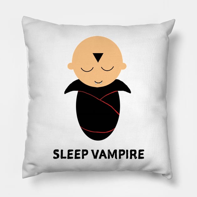 Sleep Vampire Pillow by DogCameToStay