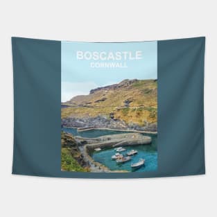 Boscastle Cornwall. Cornish gift. Kernow fishing harbour. Tapestry