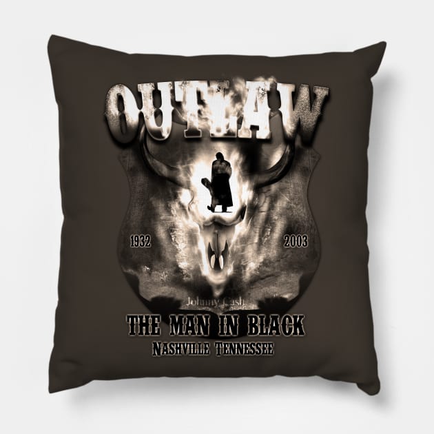 johnny Outlaw Cash Pillow by hardtbonez