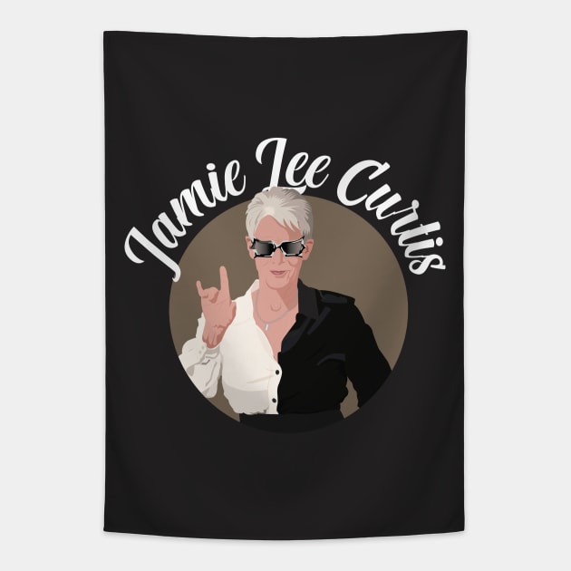 Jamie Lee Curtis Tapestry by HarlinDesign