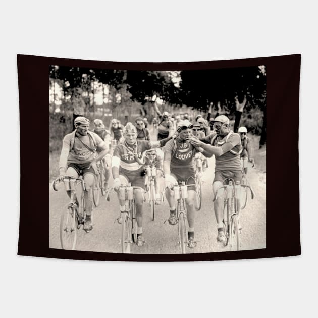 Tour De France Vintage Bicycle Racing Photo Print Tapestry by posterbobs