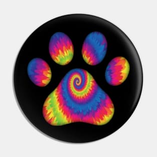 Footsteps Cat Rainbow Colours Pin