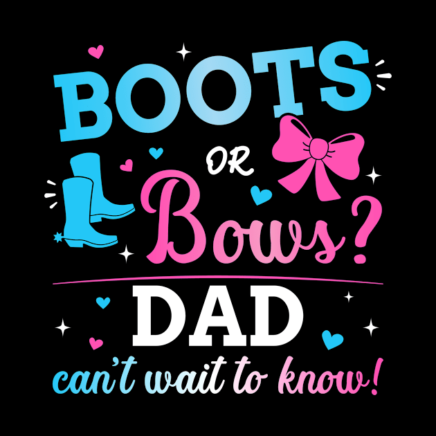 Gender reveal boots or bows dad matching baby party by Designzz