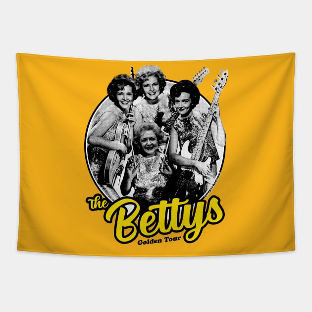 Betty White Band Shirt Tapestry by UselessRob