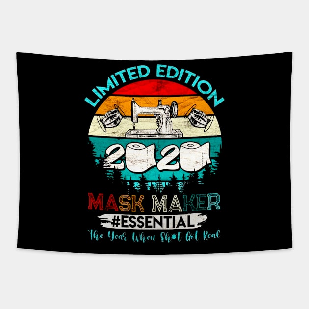 Mask Maker Essential The Year When Shit Got Real Tapestry by DAN LE