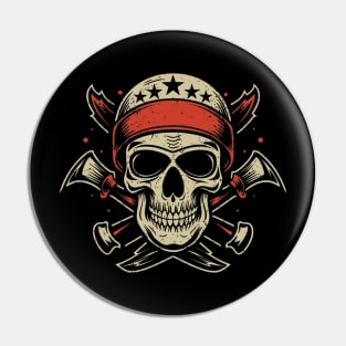 Death or Glory Skull Tattoo Pin