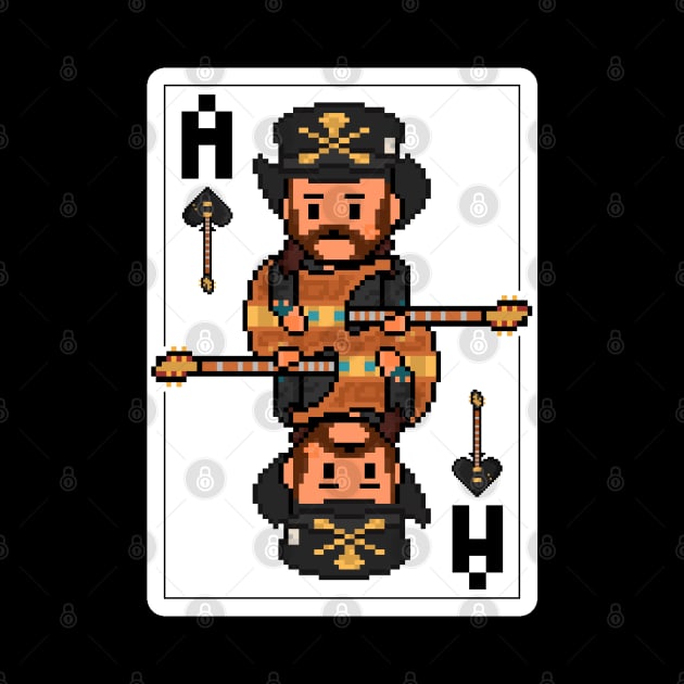 Pixelrockstars Ace of Spades Playing Card by gkillerb