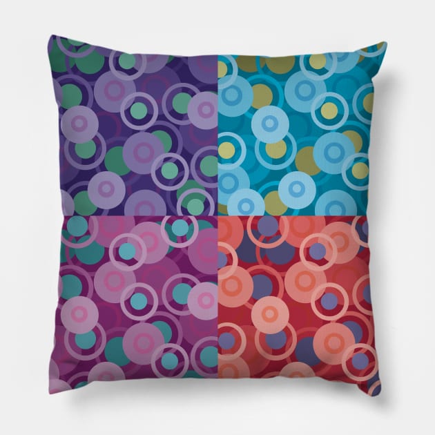 Dots and Circles Cubed Pillow by Bellewood222