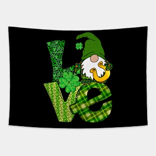 Love Gnomes Irish shamrock St Patrick’s Day Tapestry