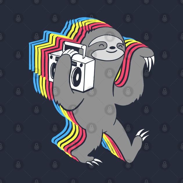 Slow Jams (Boombox Sloth) by robotface