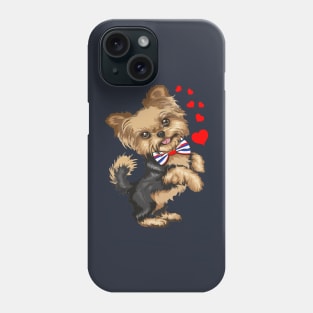 Yorkie Dog Partiotic Pup Phone Case