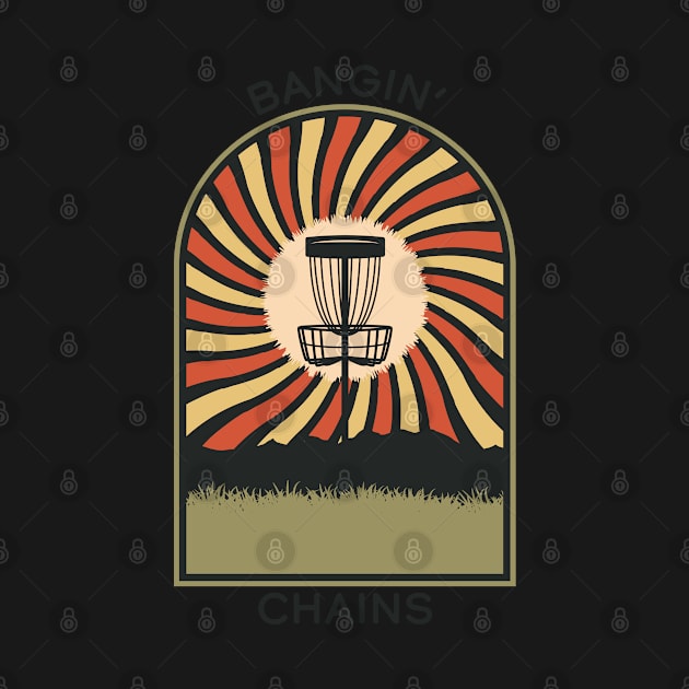 Bangin' Chains Disc Golf Vintage Retro Arch Mountains by KlehmInTime