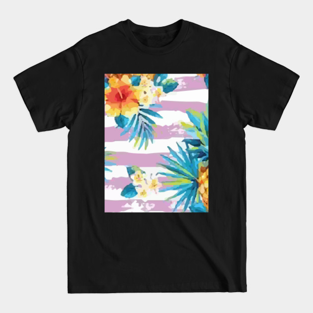 Disover Pineapples Tropical Flora Pattern - Pineapples - T-Shirt