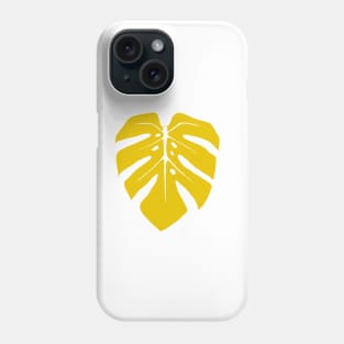 Mustard Yellow Monstera Leaf Phone Case