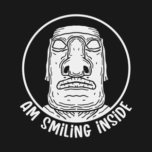 Smiling Moai Mono T-Shirt