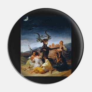 Witches Sabbath Remastered Oil Painting Pin