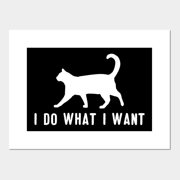 I Do What I Want Cat Shirt I Do What I Want Posters And Art Prints Teepublic
