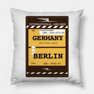 Germany Berlin travel ticket Pillow