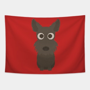 Scottish Terrier Ugly Christmas Sweater Knit Pattern Tapestry