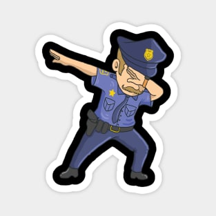 Dabbing Police Men Funny Policeman Dab Dance Magnet