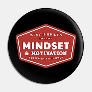 Mindset & Motivation Red Hexagon Pin