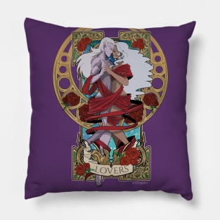 Lotura Tarot : Lovers Card Design Pillow