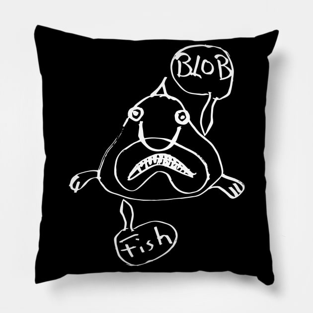 Blob Fish Funny Gift - Deep Sea - Ocean Pillow by Kater Karl