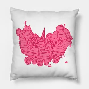 Ice Cream Trux (pink version) Pillow