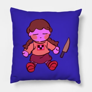 madotsuki plush doll with knife (pink ver.) Pillow