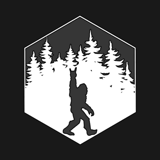 Yeti Bigfoot Sasquatch Hexagon T-Shirt