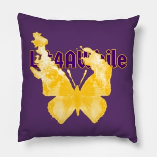 Lit4AWhile "Laker Butterfly" Pillow