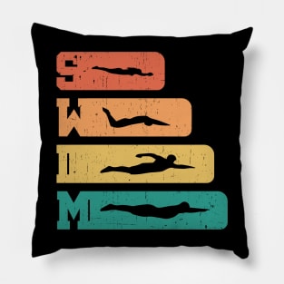 Retro Swimmer Swim Pillow