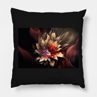 Abstract Floral Garden Botanical Print Pillow