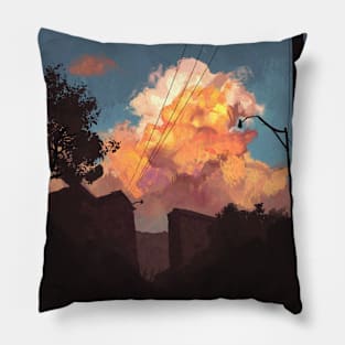 Neighborhood Sunset Pillow