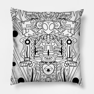 ancient mictlan alien lord ecopop Pillow