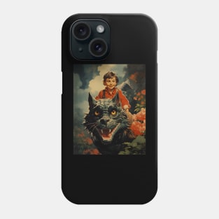 Country Boy Dreaming of Cat Dragons - Vintage Design Phone Case