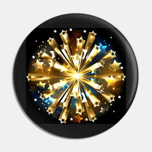 Ball of Gold Stars Pin