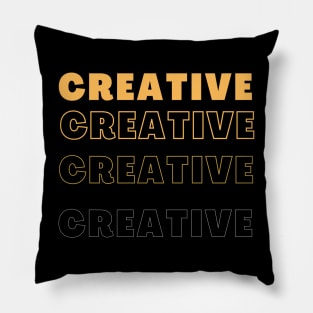 Creative typography design Pillow