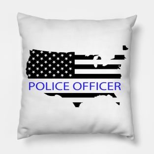 Police Officer Flag Pillow