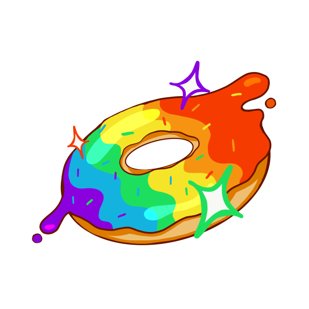 Pride Doughnut by SunnyDazeArt