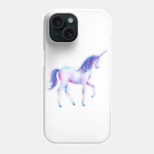 Purple Unicorn In Watercolour Phone Case