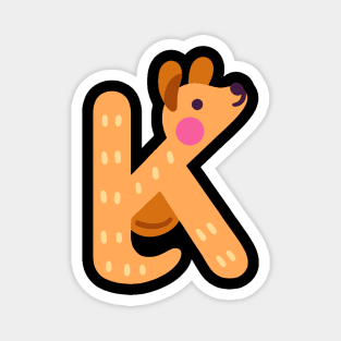 Letter K animal alphabet back to school Magnet