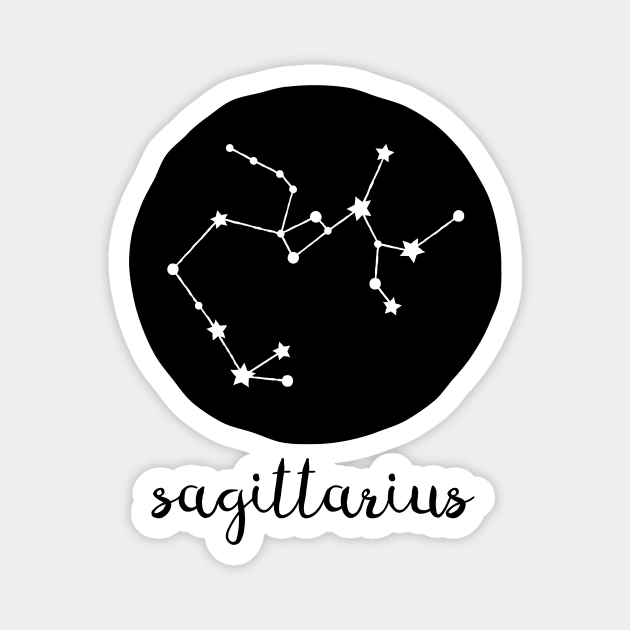 Sagittarius Zodiac Constellation Astrological Sign Celestial Art Design Magnet by tortagialla