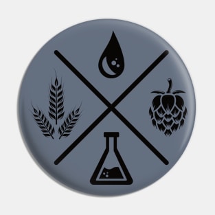 Beer Ingredients (black) Pin